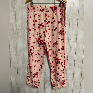 Victoria Secret Cherry 🍒 Print Pjs Joggers Size L